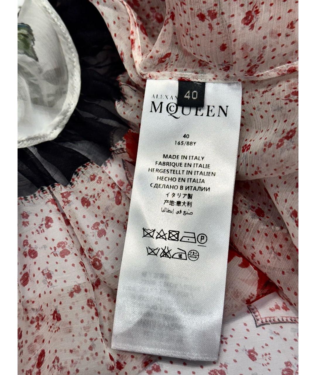 ALEXANDER MCQUEEN Мульти шелковая блузы, фото 8