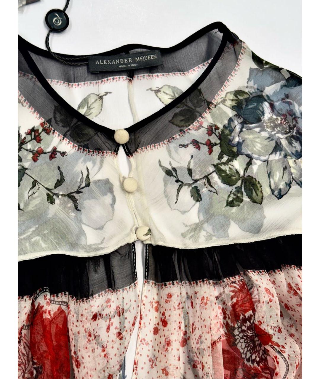 ALEXANDER MCQUEEN Мульти шелковая блузы, фото 3