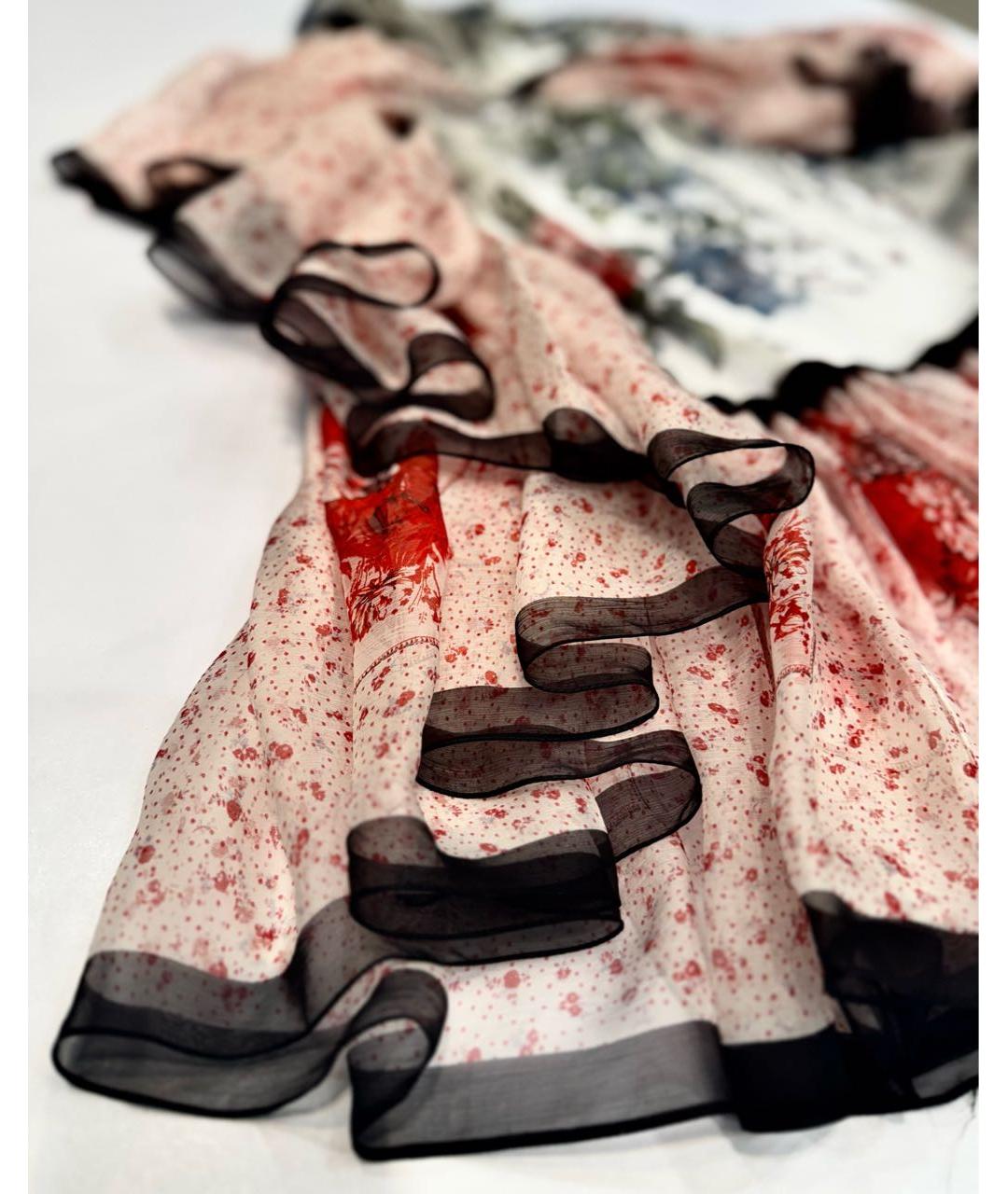 ALEXANDER MCQUEEN Мульти шелковая блузы, фото 5