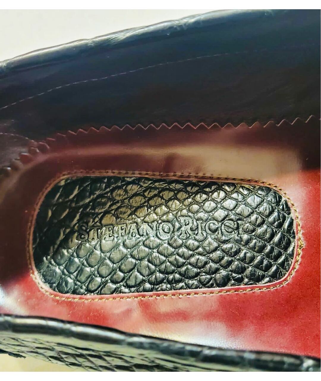 STEFANO RICCI Черные лоферы из экзотической кожи, фото 3