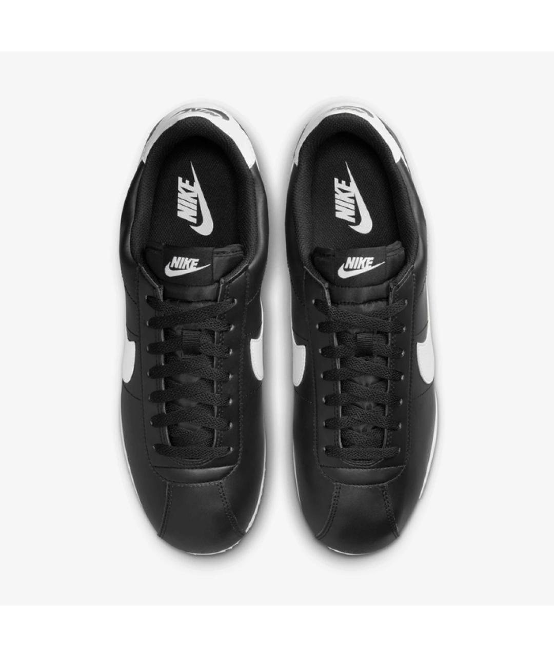 NIKE Черные кожаные низкие кроссовки / кеды, фото 3