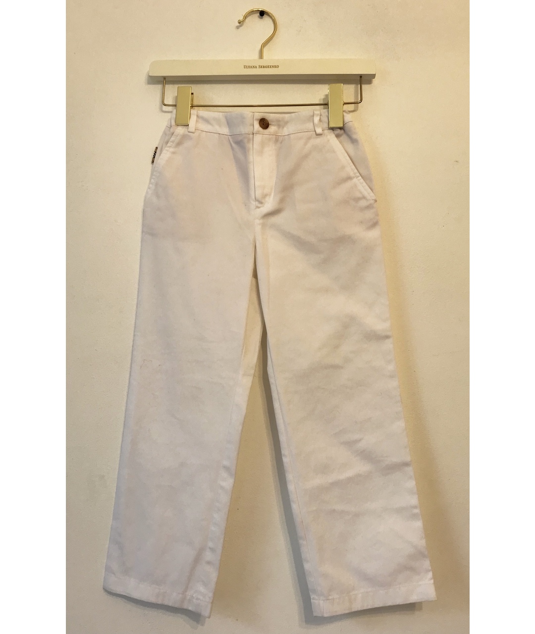 BURBERRY Белые хлопковые брюки и шорты, фото 4