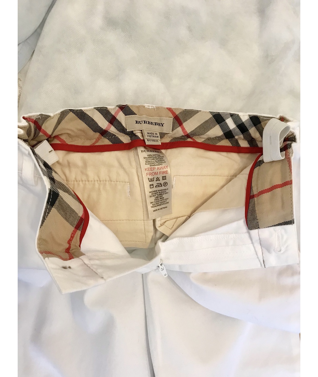BURBERRY Белые хлопковые брюки и шорты, фото 3
