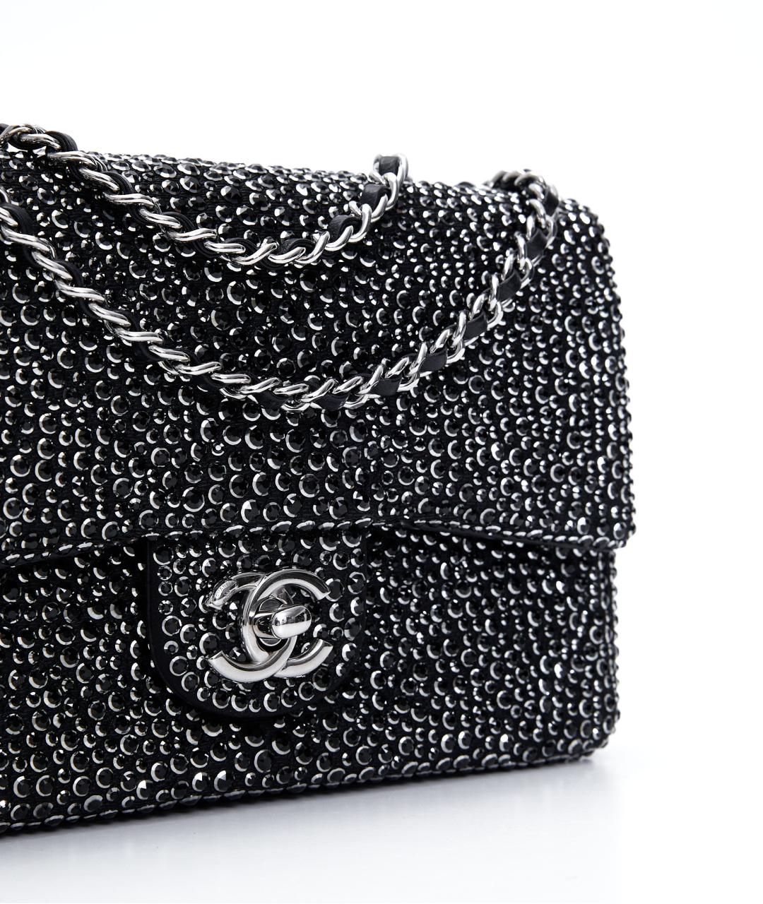 CHANEL Черная тканевая сумка через плечо, фото 5