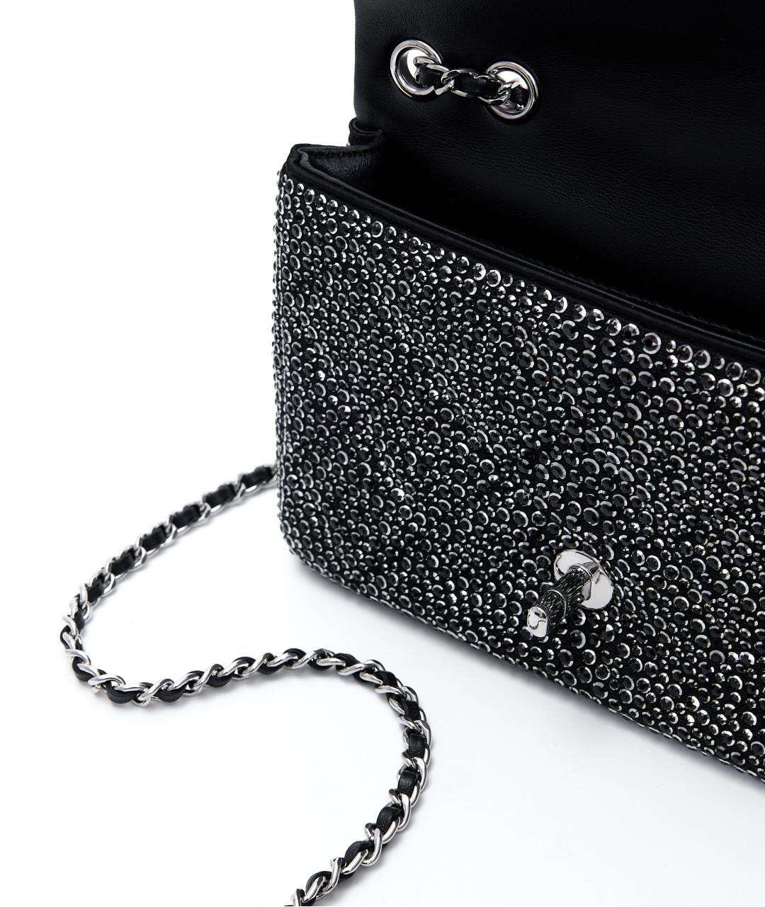 CHANEL Черная тканевая сумка через плечо, фото 7