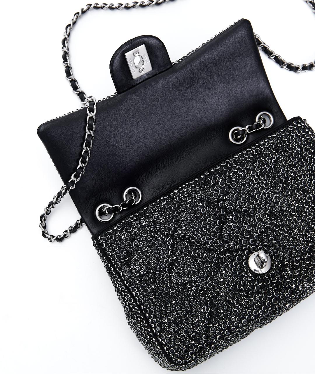 CHANEL Черная тканевая сумка через плечо, фото 6