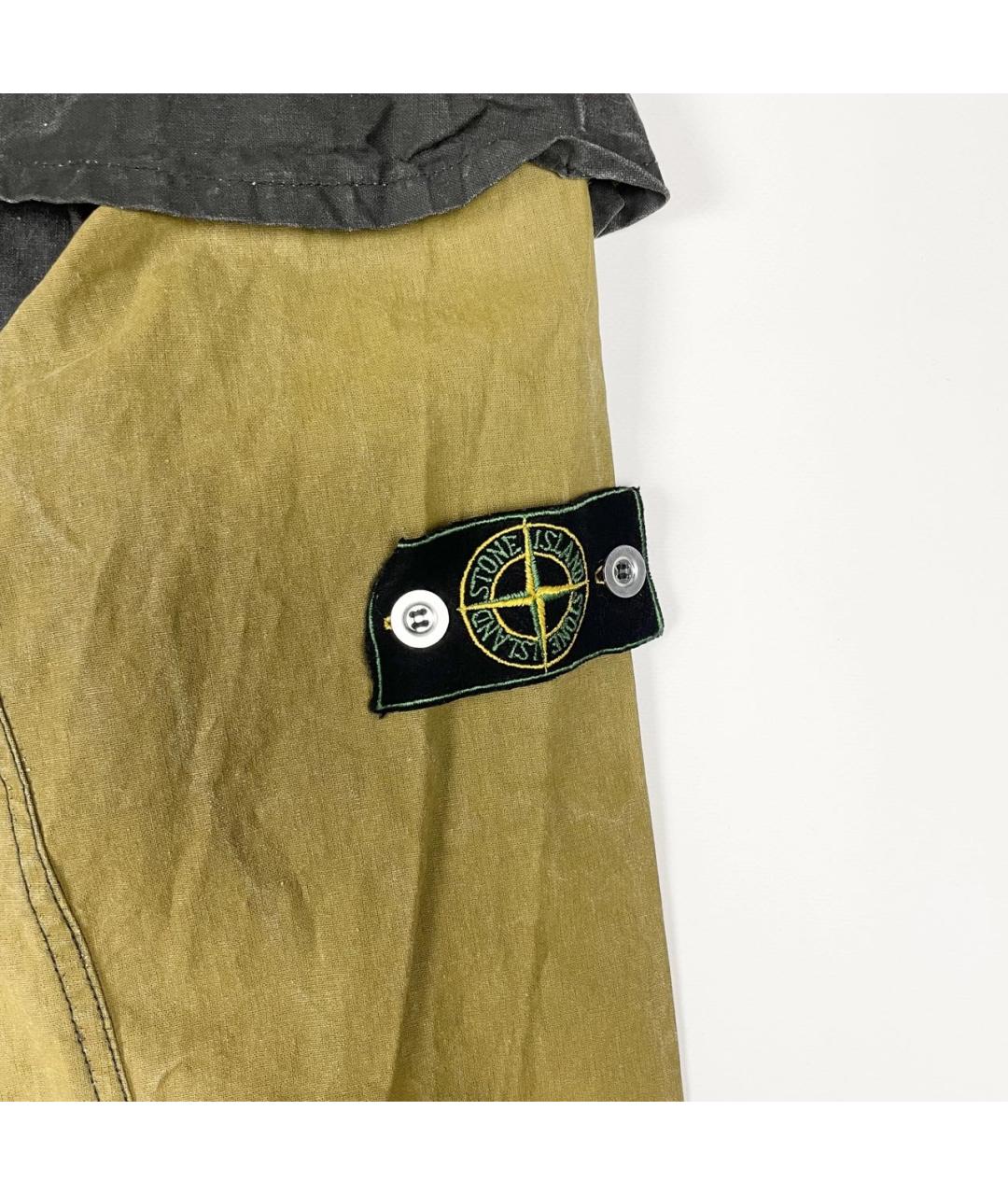STONE ISLAND Антрацитовый хлопковый тренч / плащ, фото 4