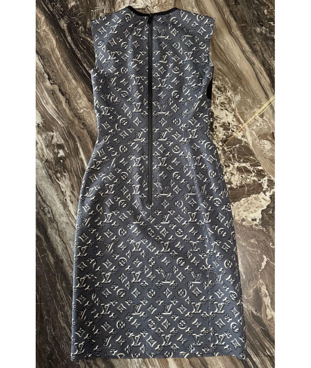 LOUIS VUITTON Серое полиамидовое повседневное платье, фото 5