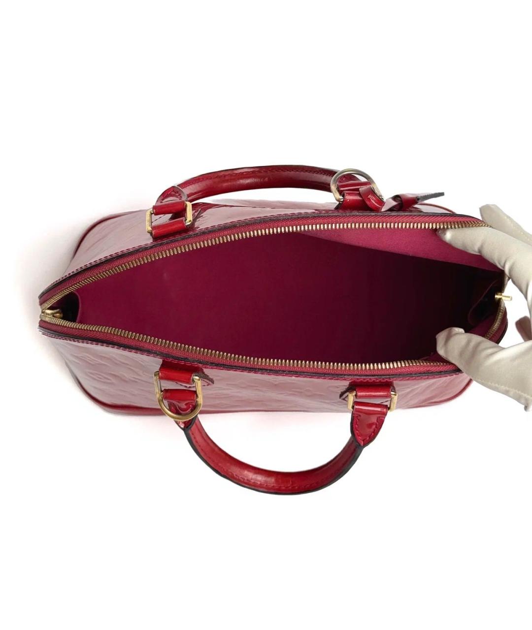 LOUIS VUITTON Красная сумка с короткими ручками из лакированной кожи, фото 7