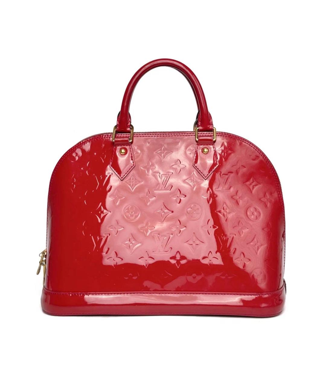 LOUIS VUITTON Красная сумка с короткими ручками из лакированной кожи, фото 3