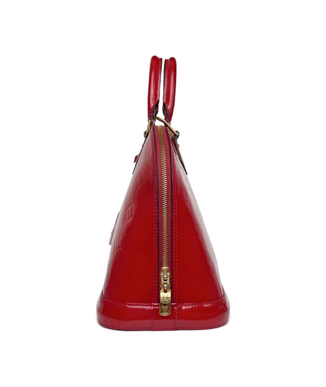 LOUIS VUITTON Красная сумка с короткими ручками из лакированной кожи, фото 6