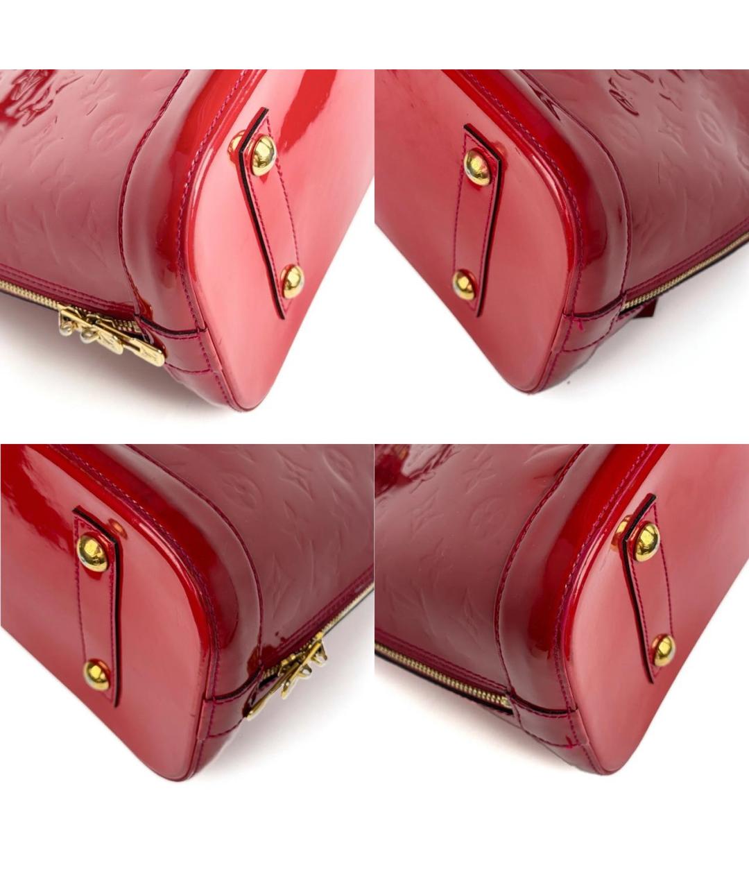 LOUIS VUITTON Красная сумка с короткими ручками из лакированной кожи, фото 8