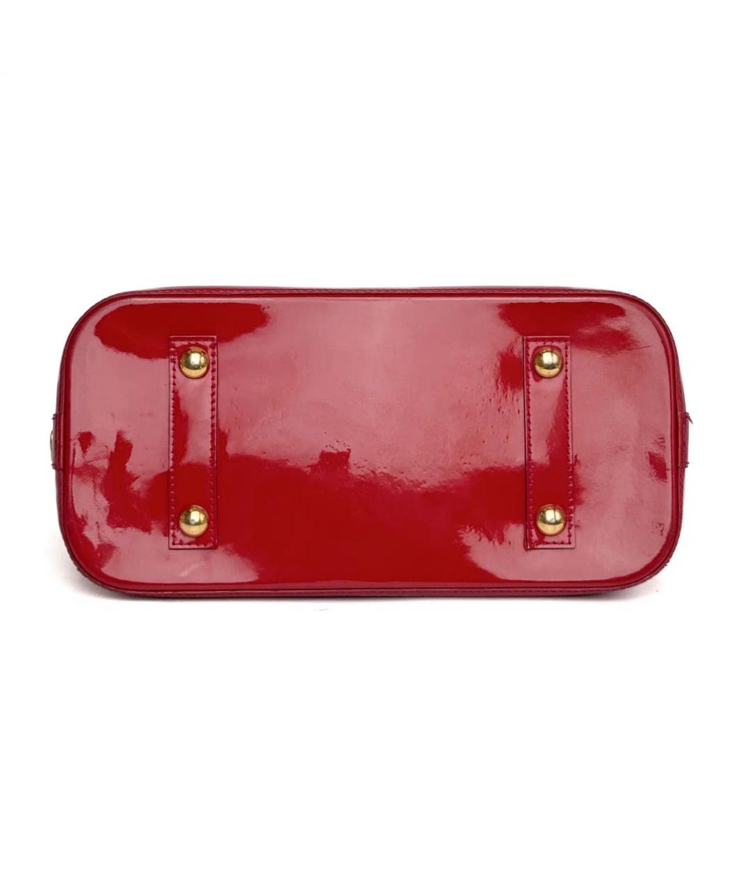 LOUIS VUITTON Красная сумка с короткими ручками из лакированной кожи, фото 4