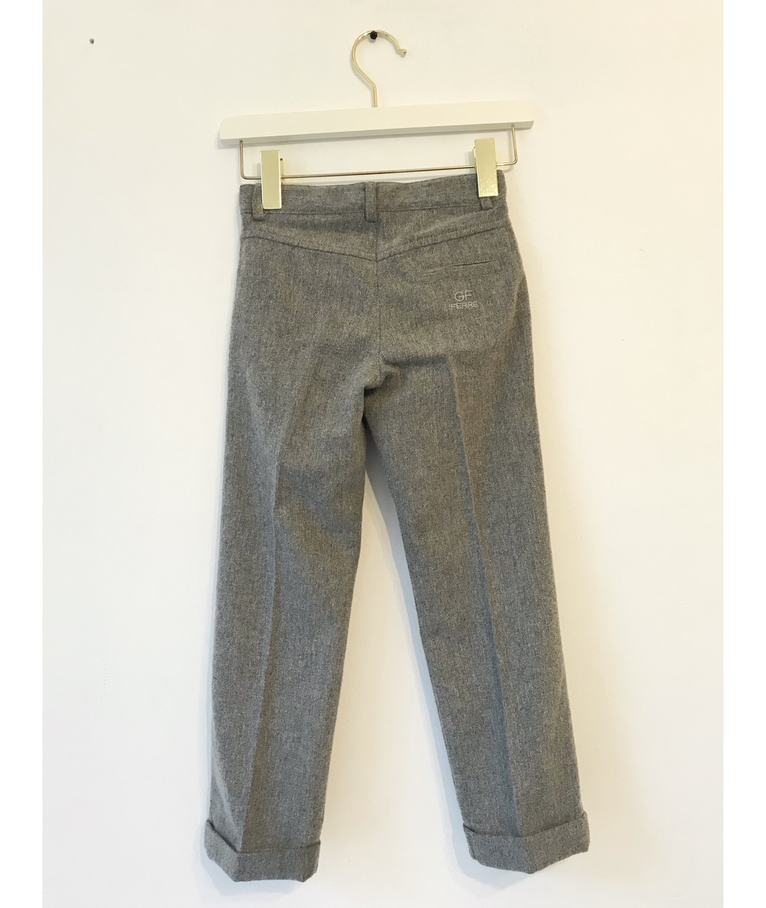 GIANFRANCO FERRE Серые шерстяные брюки и шорты, фото 2