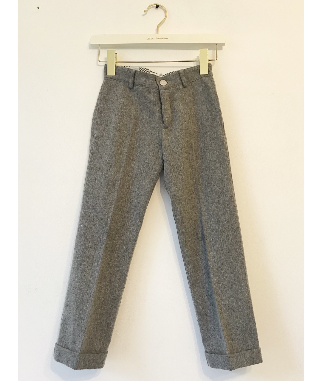 GIANFRANCO FERRE Серые шерстяные брюки и шорты, фото 3