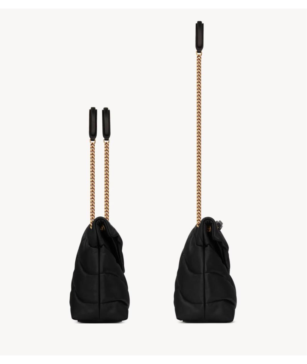 SAINT LAURENT Черная кожаная сумка через плечо, фото 2