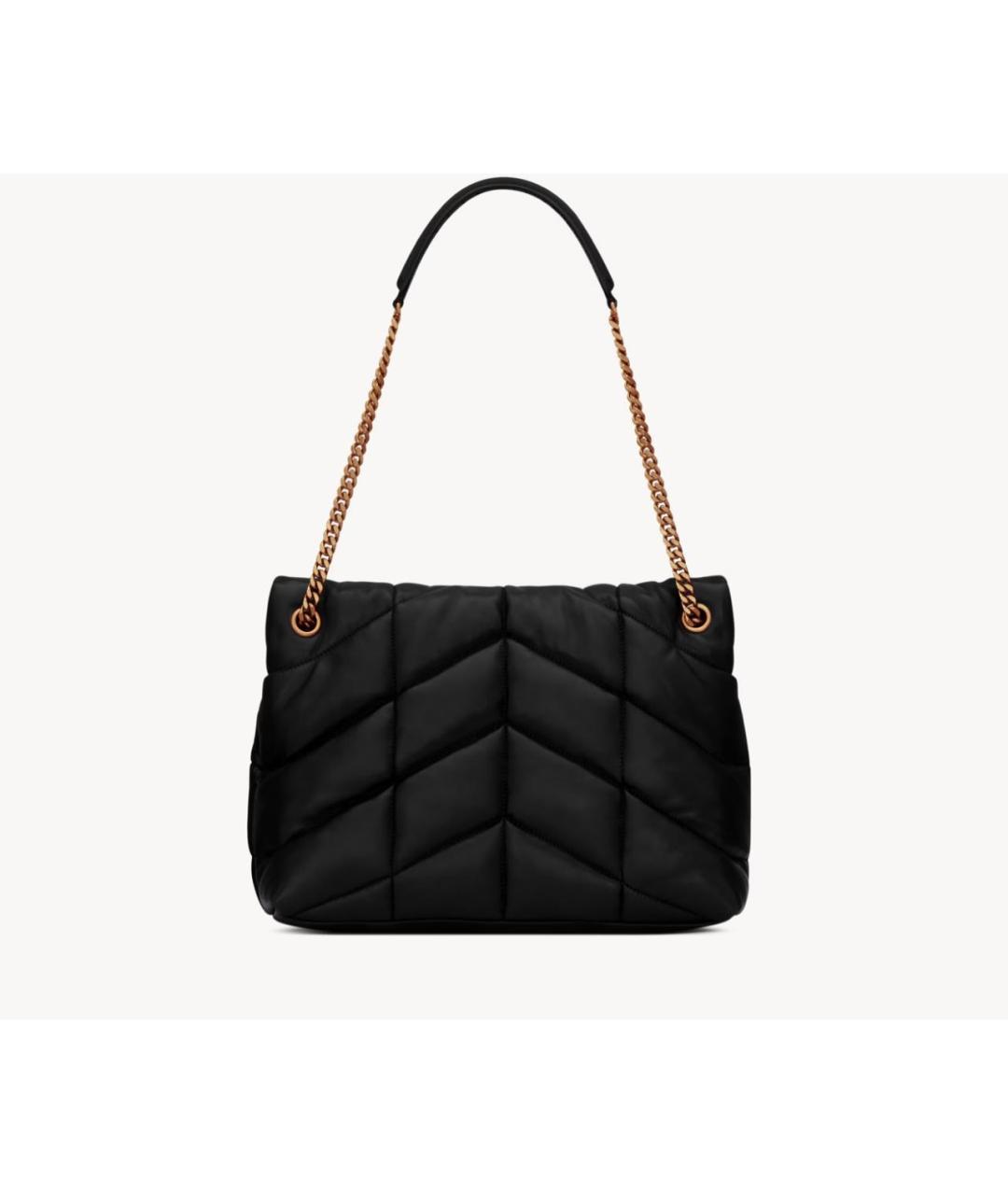 SAINT LAURENT Черная кожаная сумка через плечо, фото 3