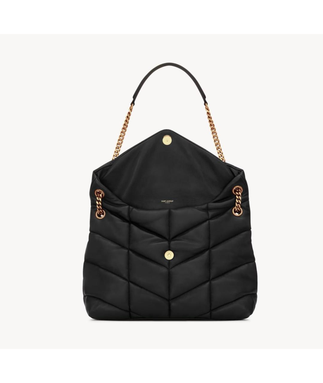 SAINT LAURENT Черная кожаная сумка через плечо, фото 4