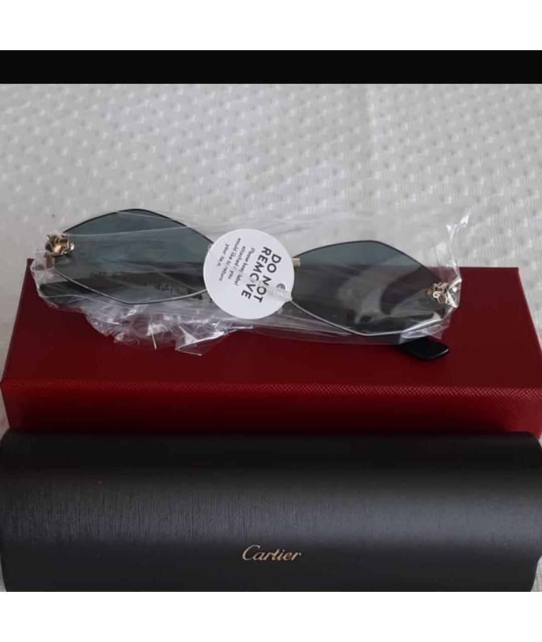 CARTIER Голубые металлические солнцезащитные очки, фото 2