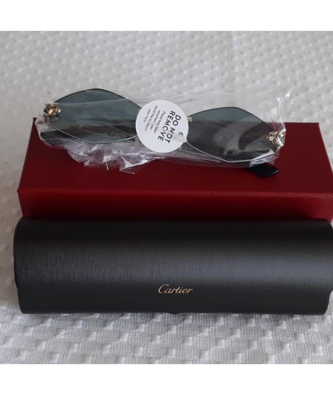 CARTIER Голубые металлические солнцезащитные очки, фото 5