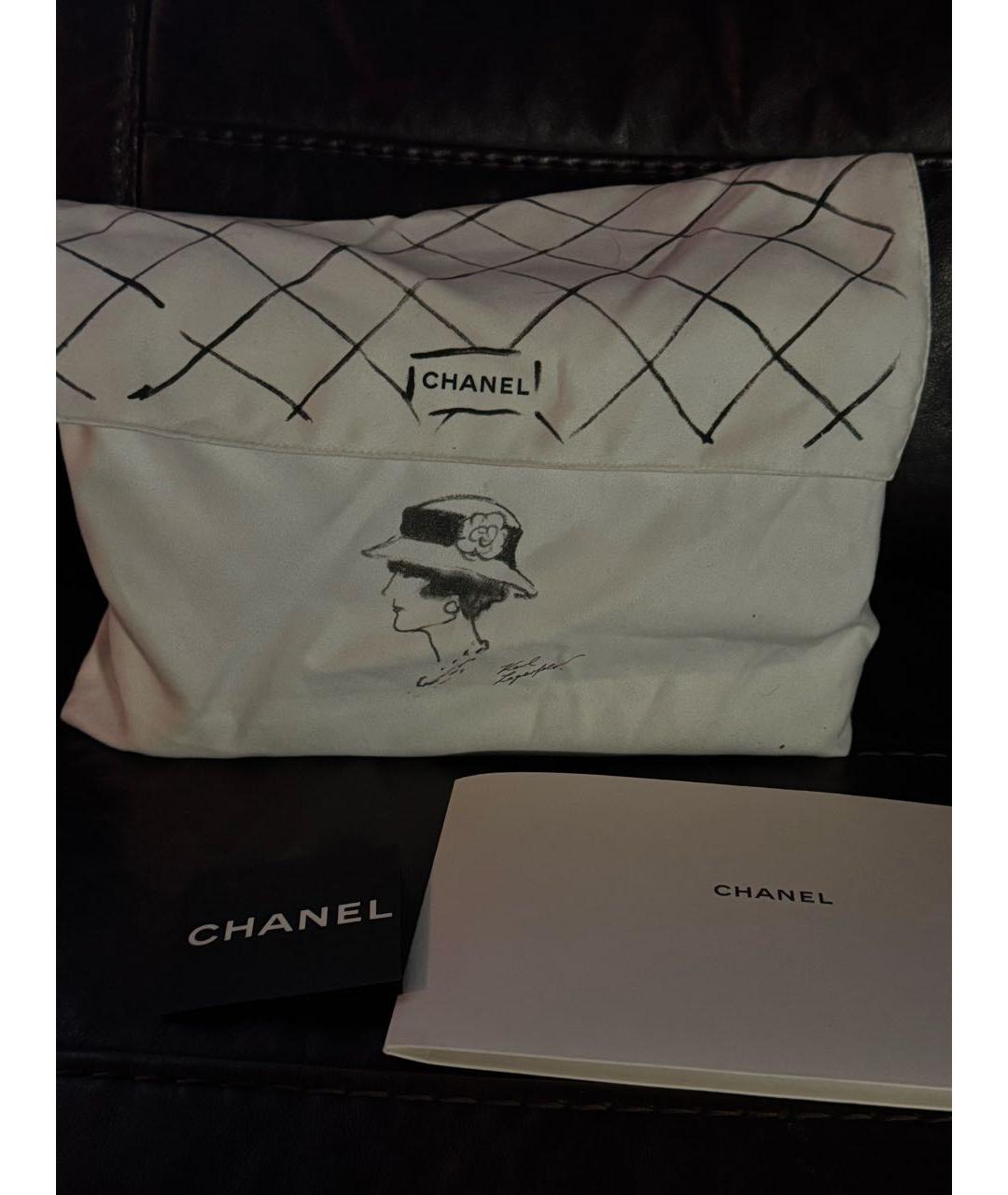 CHANEL Белая кожаная сумка через плечо, фото 4