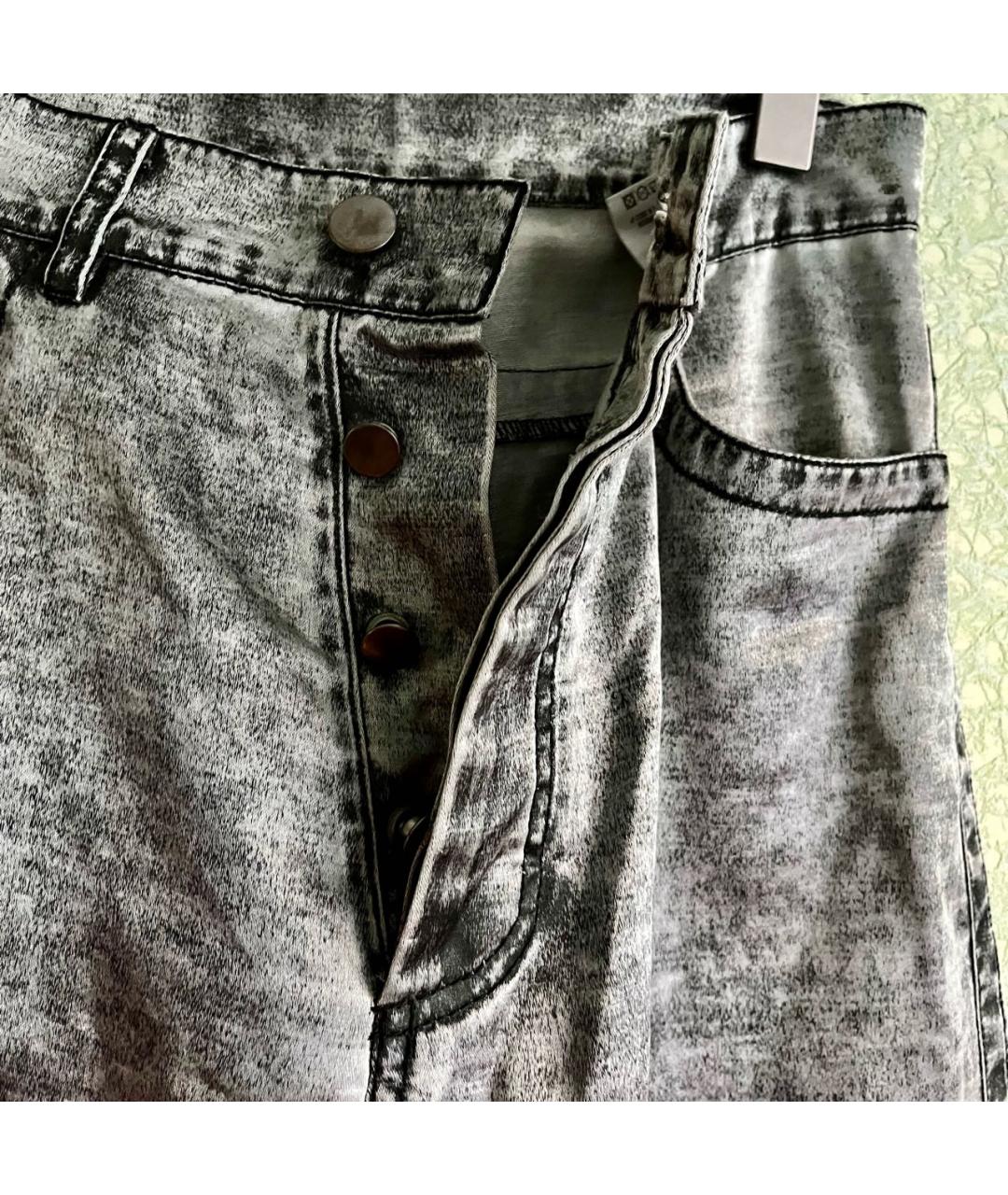 ANN DEMEULEMEESTER Серебряные вискозные повседневные брюки, фото 6