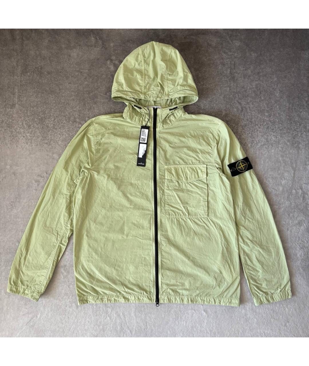 STONE ISLAND Салатовая полиамидовая куртка, фото 9