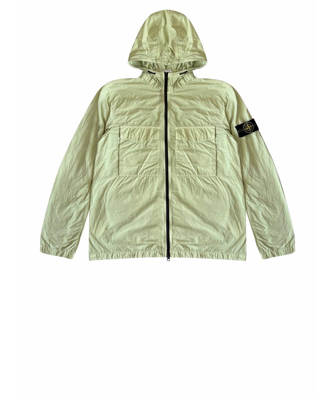STONE ISLAND Салатовая полиамидовая куртка, фото 1