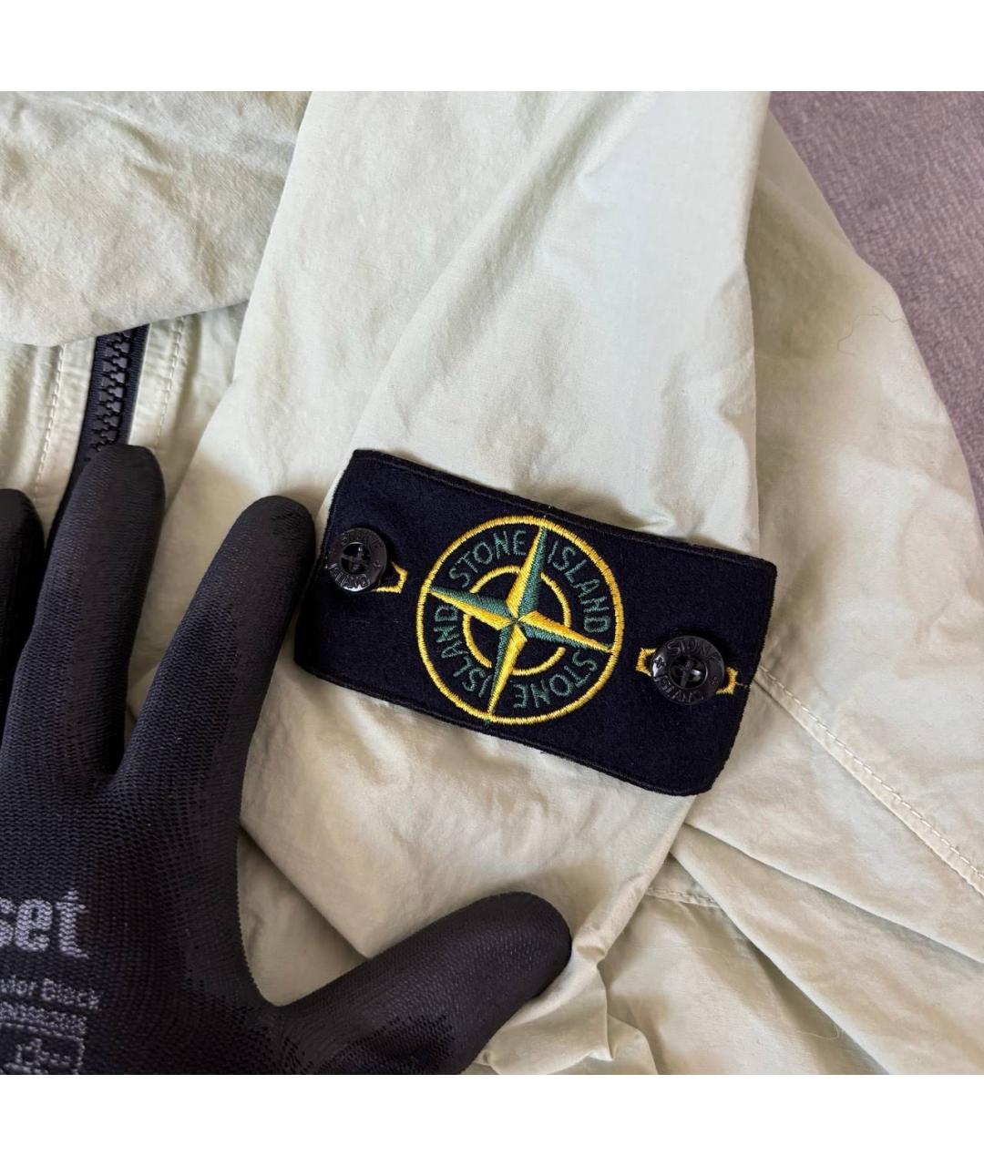 STONE ISLAND Салатовая полиамидовая куртка, фото 4