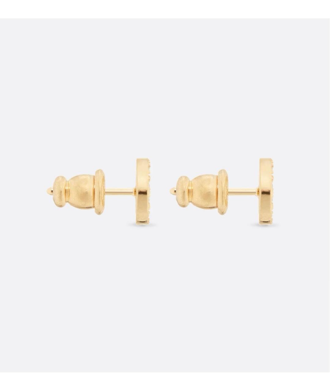 CHRISTIAN DIOR Золотые металлические серьги, фото 3