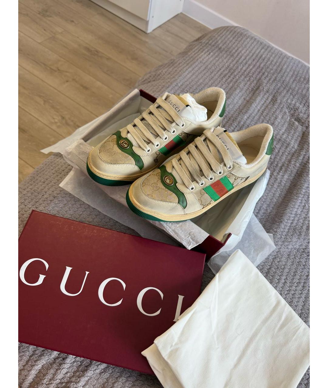 GUCCI Мульти кожаные кроссовки, фото 5