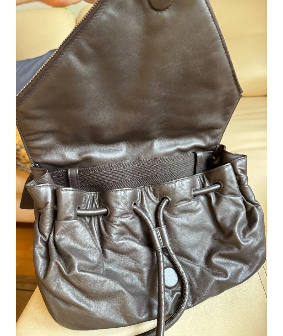 BOTTEGA VENETA Коричневая кожаная поясная сумка, фото 3
