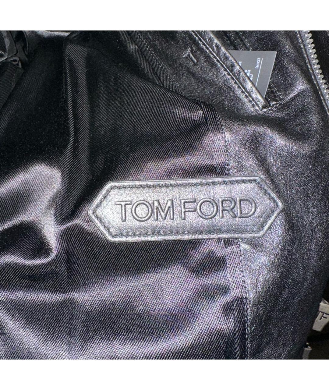 TOM FORD Черная кожаная куртка, фото 4
