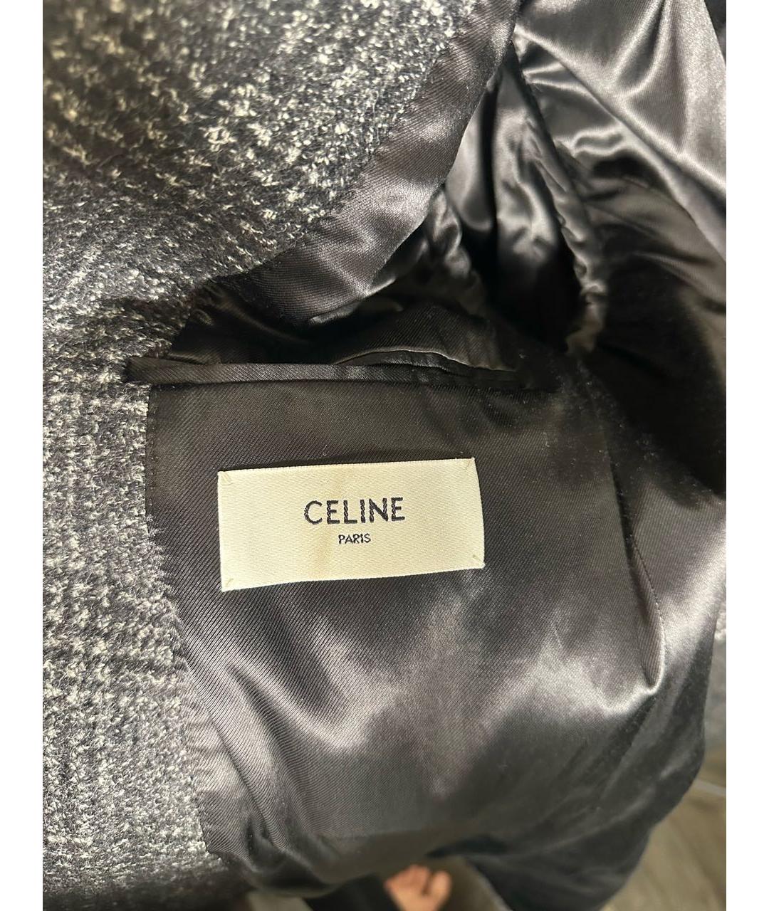CELINE Серое шерстяное пальто, фото 4