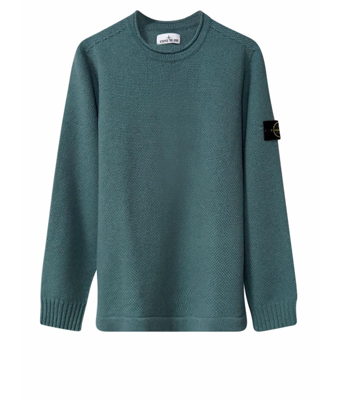 STONE ISLAND Зеленый шерстяной джемпер / свитер, фото 1