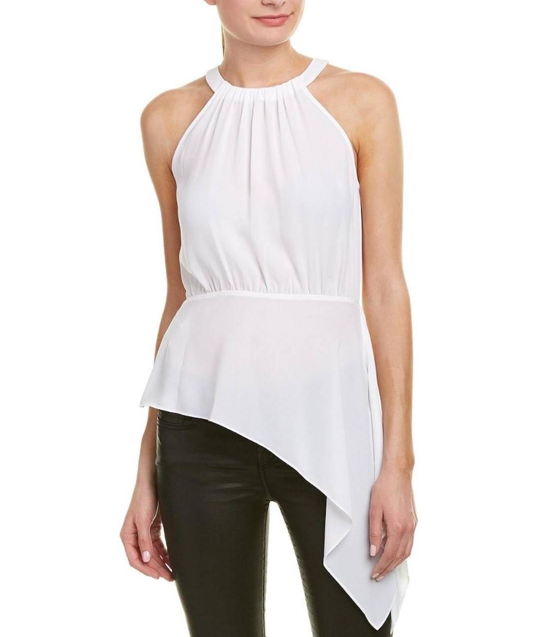 BCBG MAXAZRIA Белая полиэстеровая блузы, фото 3