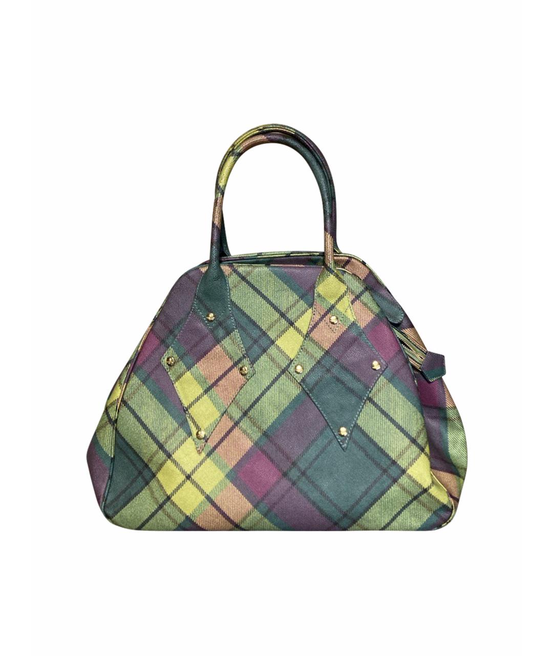 VIVIENNE WESTWOOD Зеленая сумка с короткими ручками из искусственной кожи, фото 1