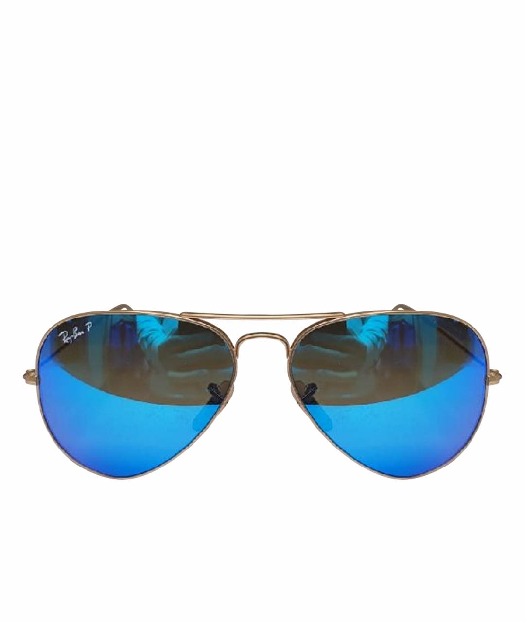 RAY BAN Синие металлические солнцезащитные очки, фото 1