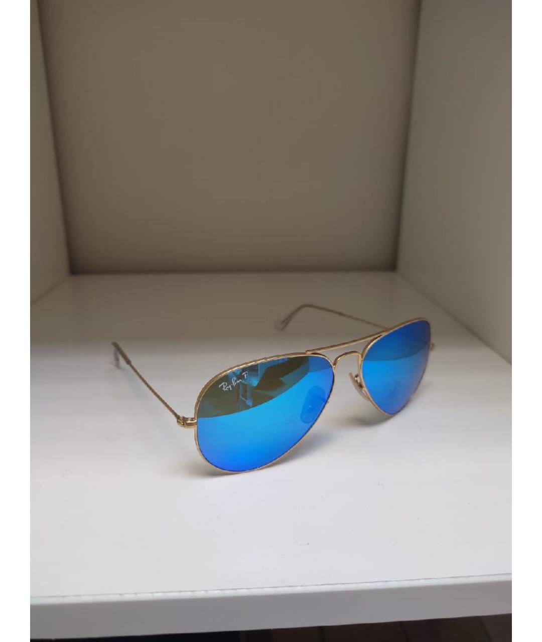 RAY BAN Синие металлические солнцезащитные очки, фото 2