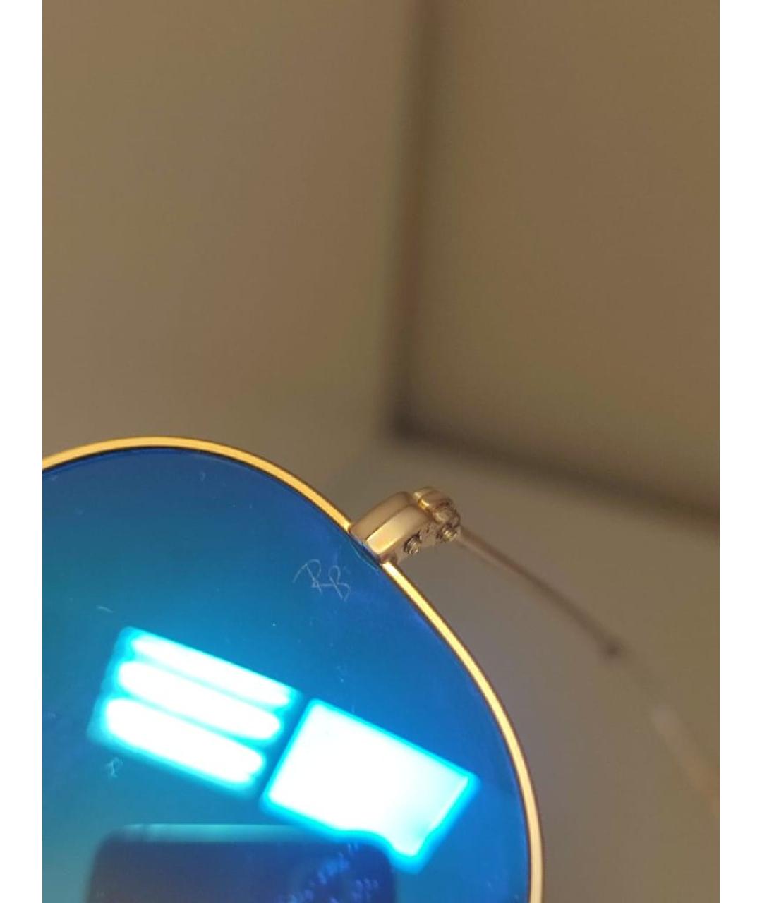 RAY BAN Синие металлические солнцезащитные очки, фото 9