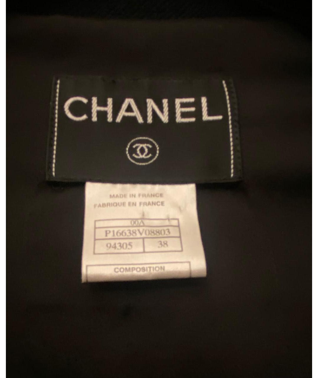 CHANEL Черный шерстяной жакет/пиджак, фото 4