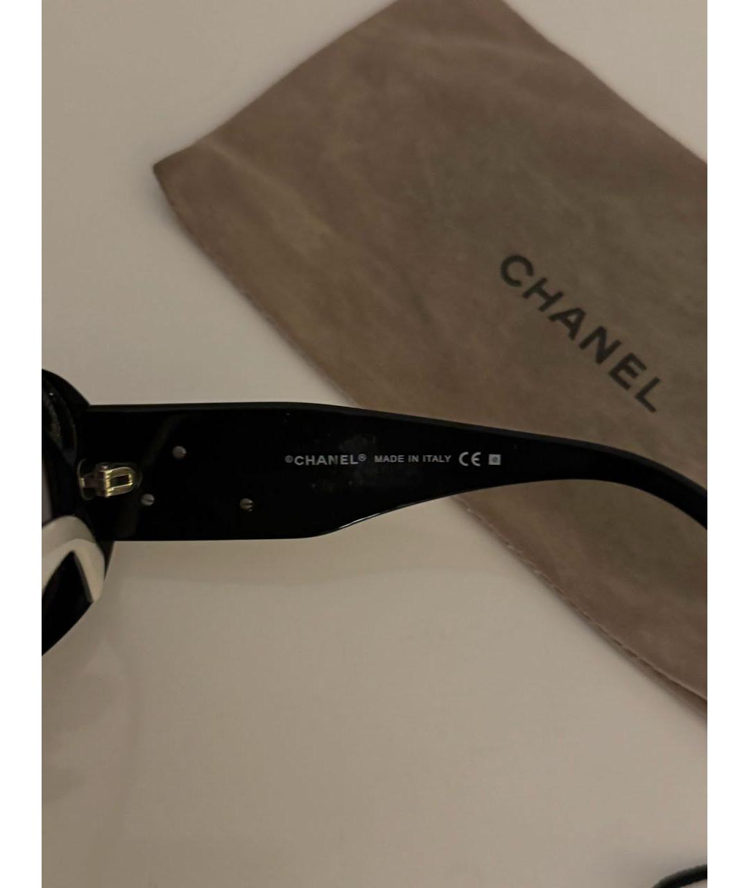 CHANEL Черные пластиковые солнцезащитные очки, фото 4