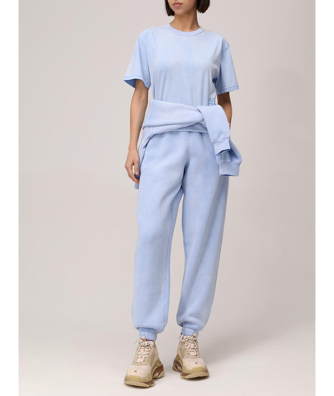 ALEXANDER WANG Голубая хлопковая майка, фото 2