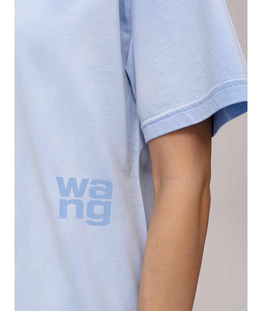 ALEXANDER WANG Голубая хлопковая майка, фото 5