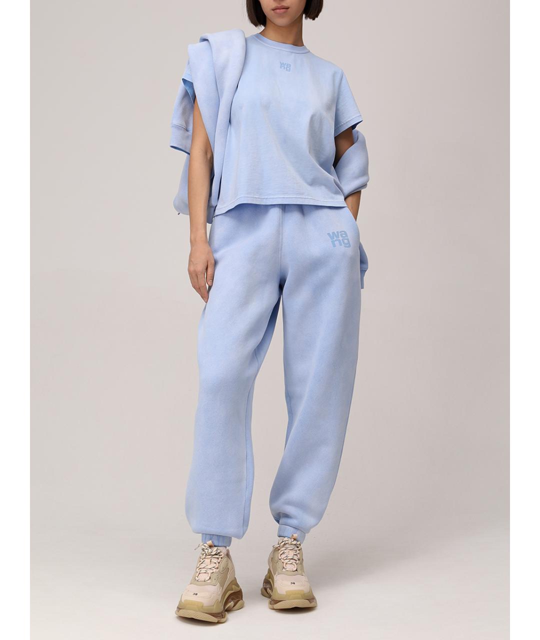 ALEXANDER WANG Голубая хлопковая майка, фото 2