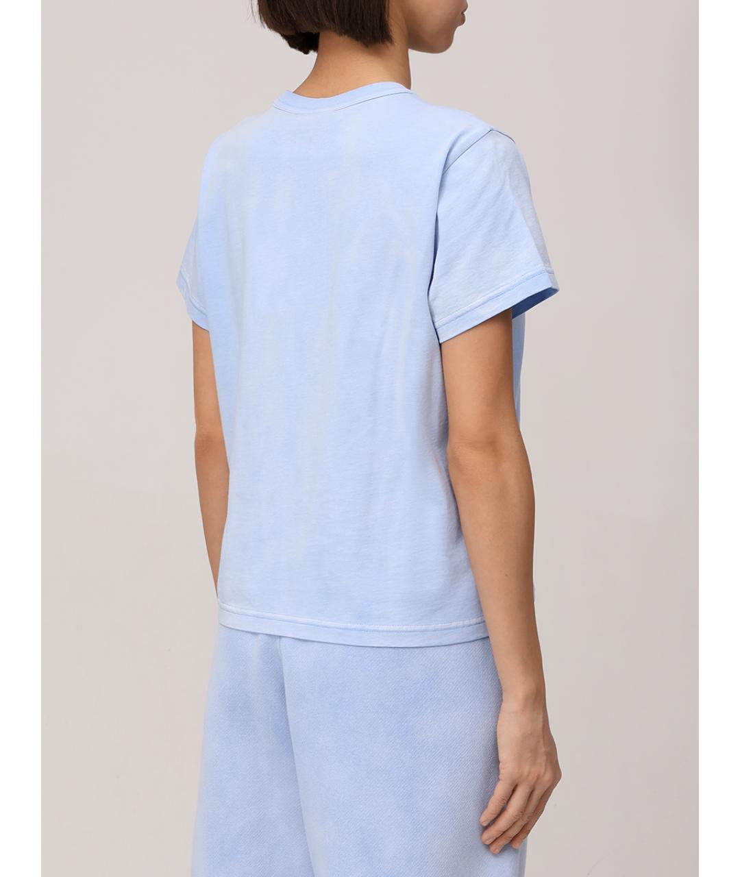 ALEXANDER WANG Голубая хлопковая майка, фото 3