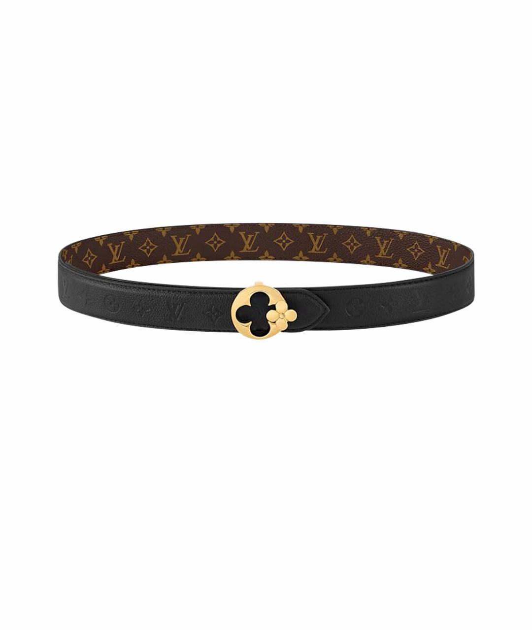LOUIS VUITTON Черный кожаный ремень, фото 1