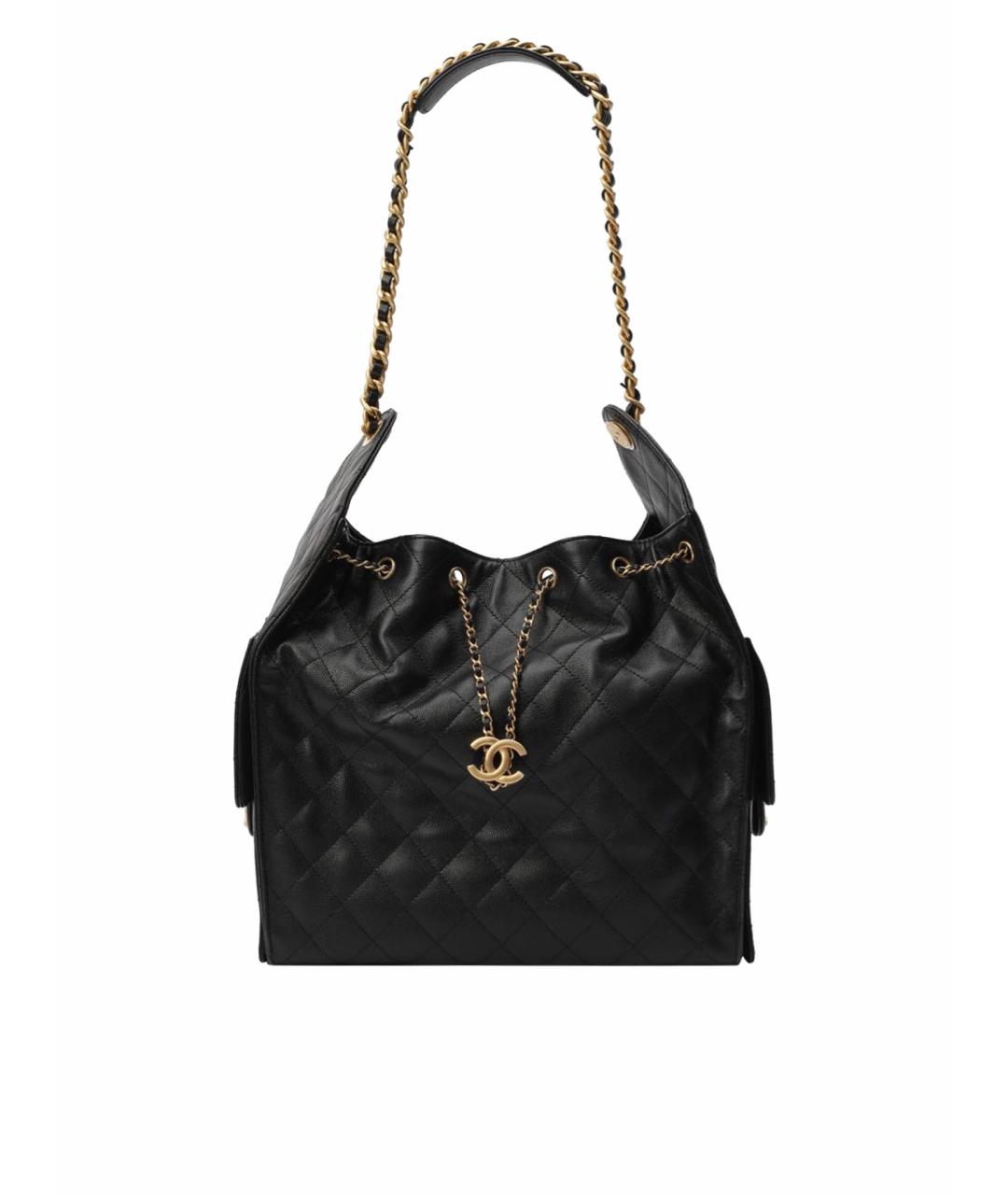 CHANEL Черная кожаная сумка тоут, фото 1