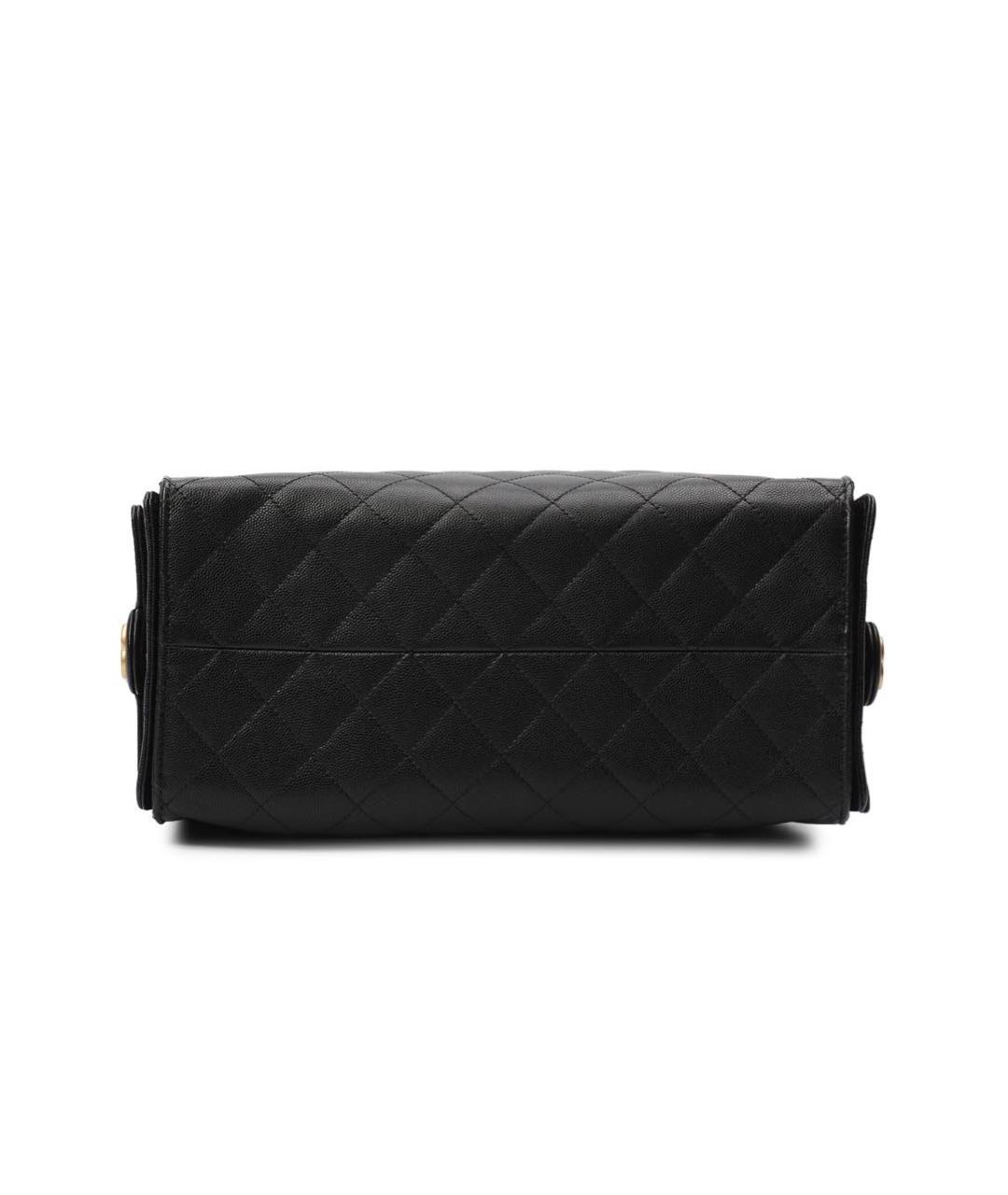 CHANEL Черная кожаная сумка тоут, фото 5