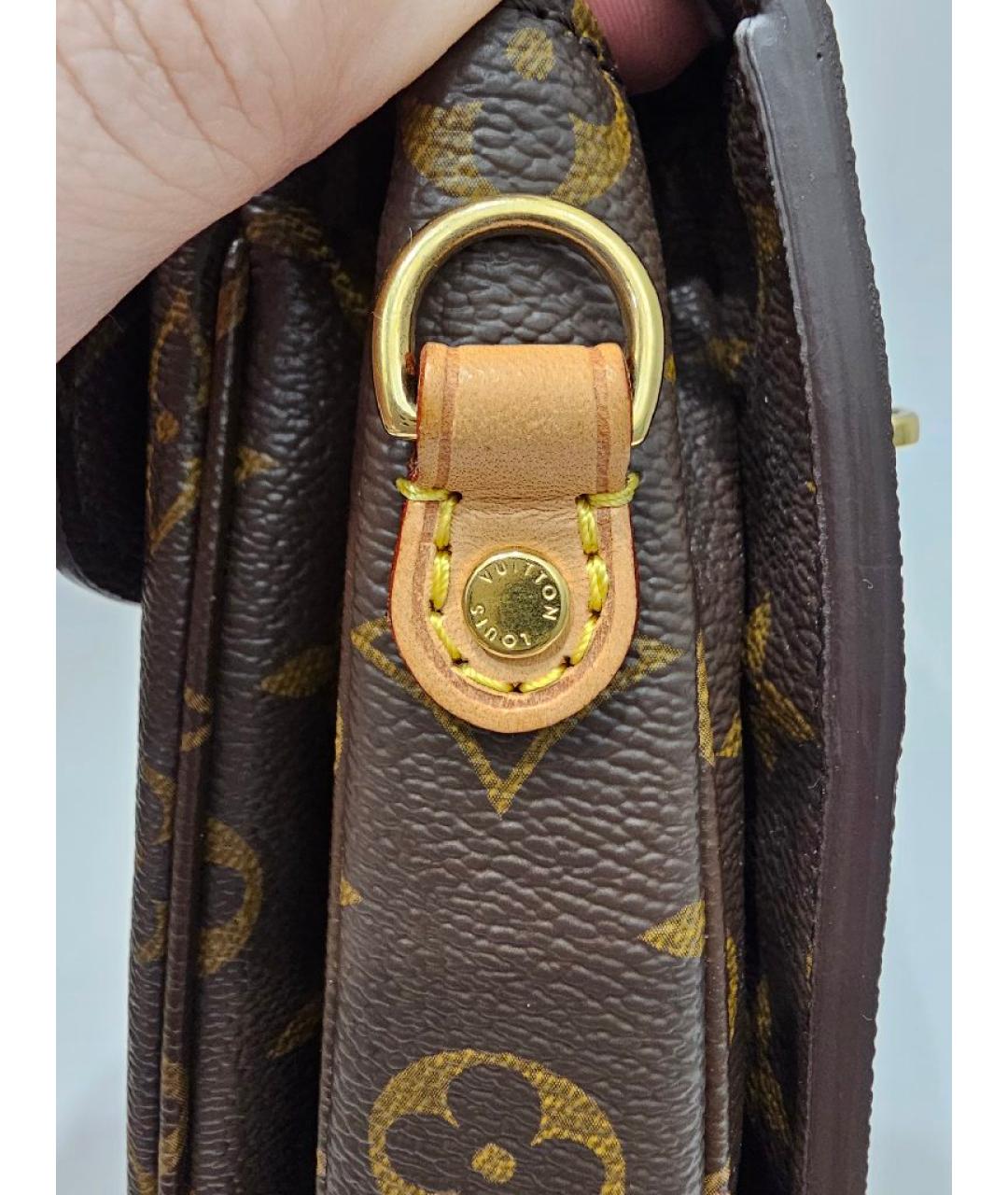 LOUIS VUITTON Коричневая сумка через плечо из искусственной кожи, фото 8